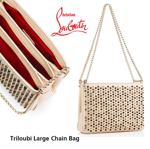 Ivoly Christian Louboutin スーパーコピーTriloubi Large Chain Bag 1165088M428